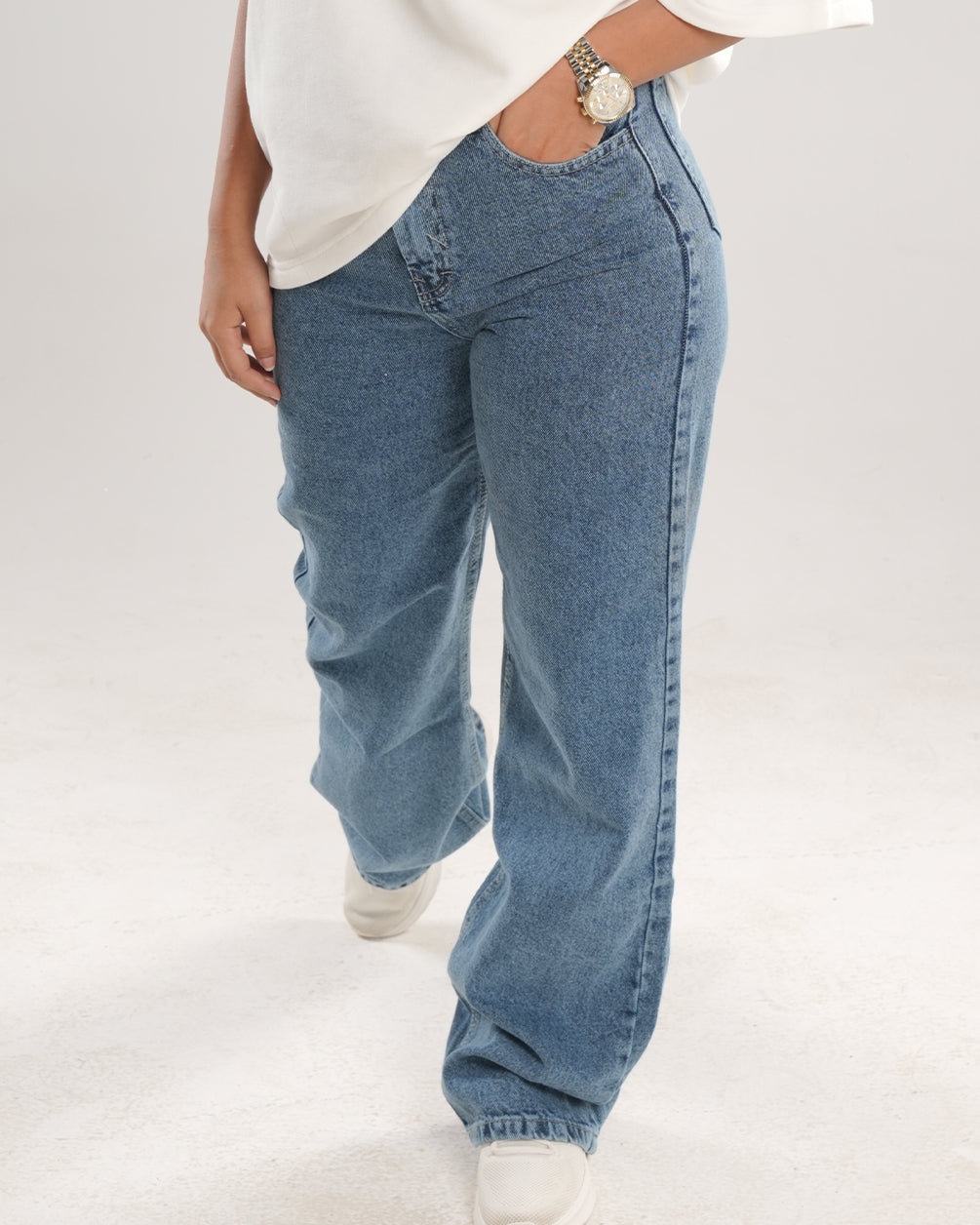 Straight Fit Blue Denim Jeans