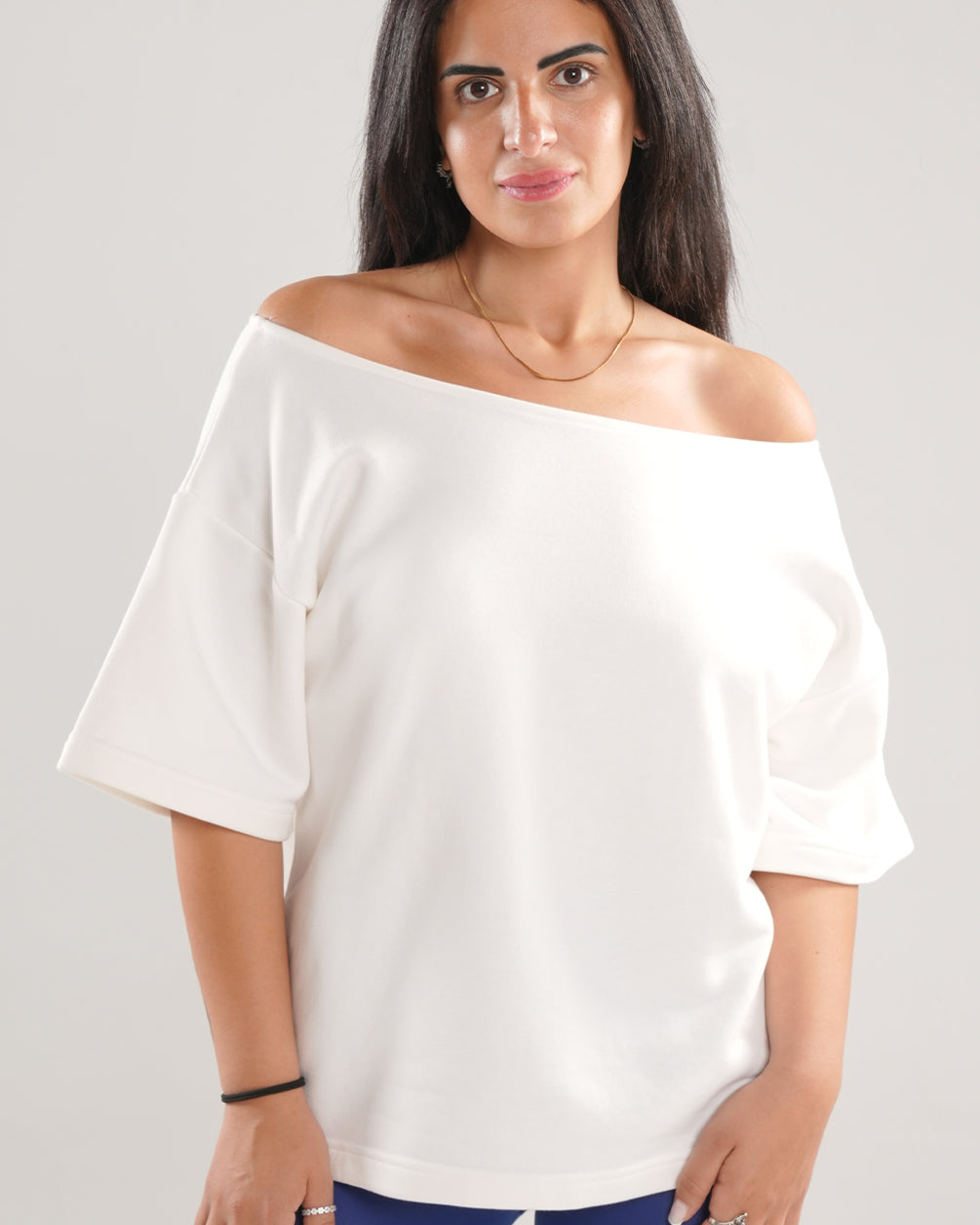 Selene Glow Oversized Off Shoulder T-Shirt