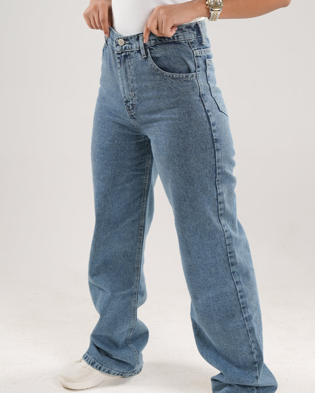 Straight Fit Blue Denim Jeans