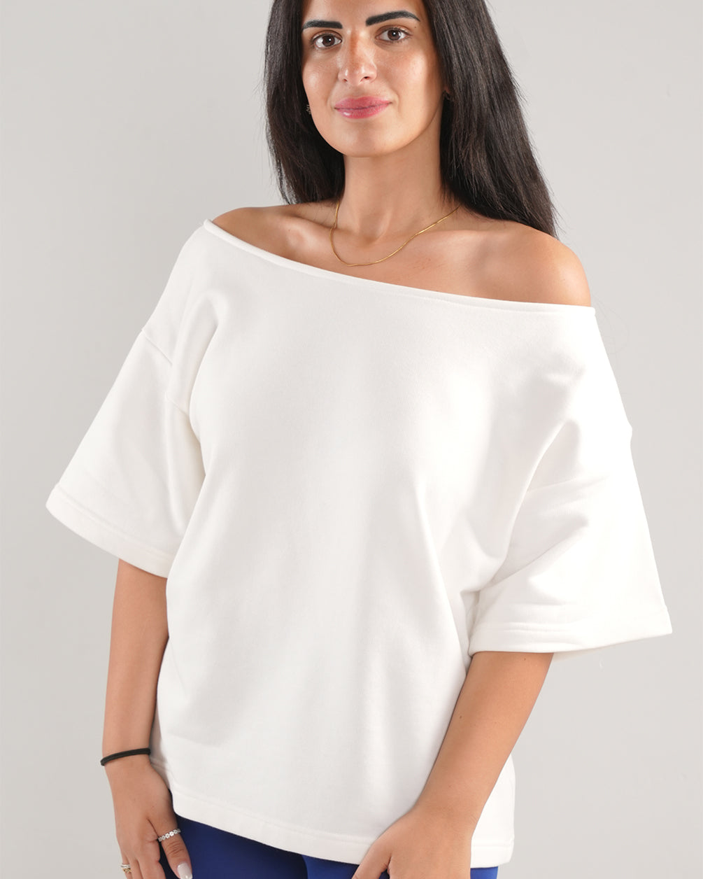 Selene Glow Oversized Off Shoulder T-Shirt