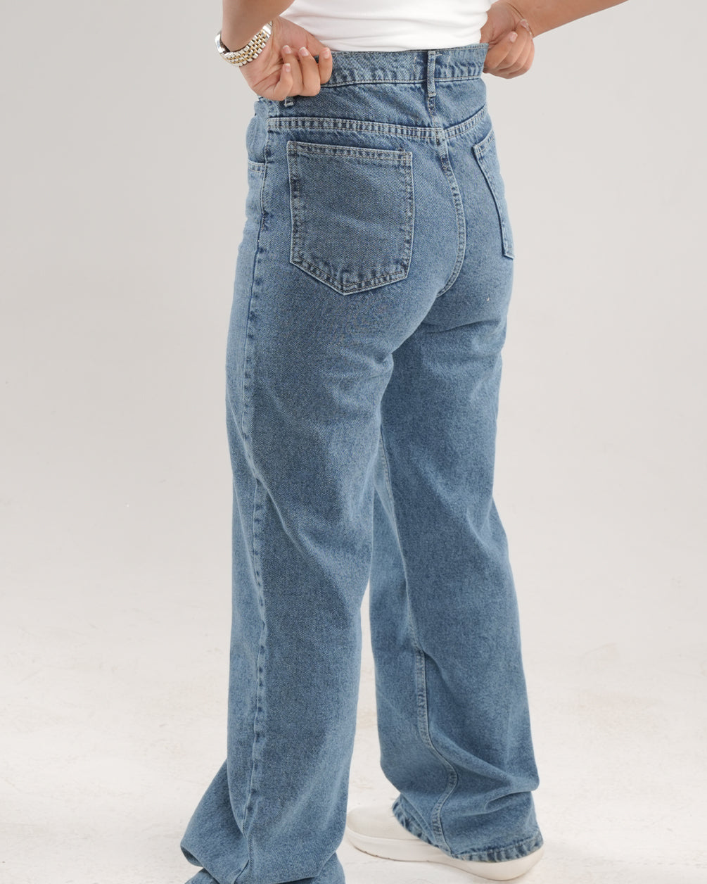 Straight Fit Blue Denim Jeans
