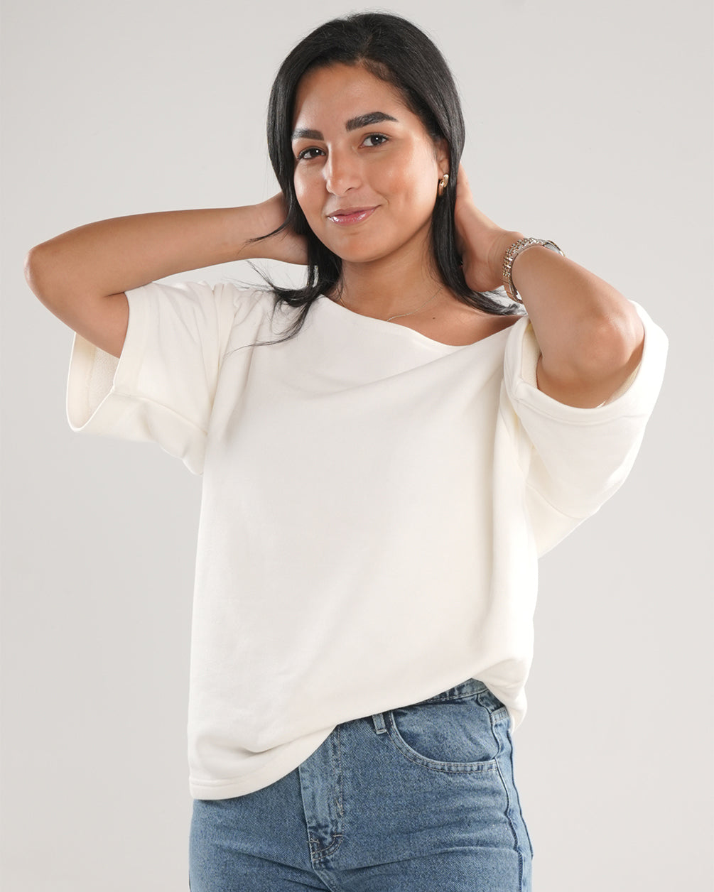 Selene Glow Oversized Off Shoulder T-Shirt